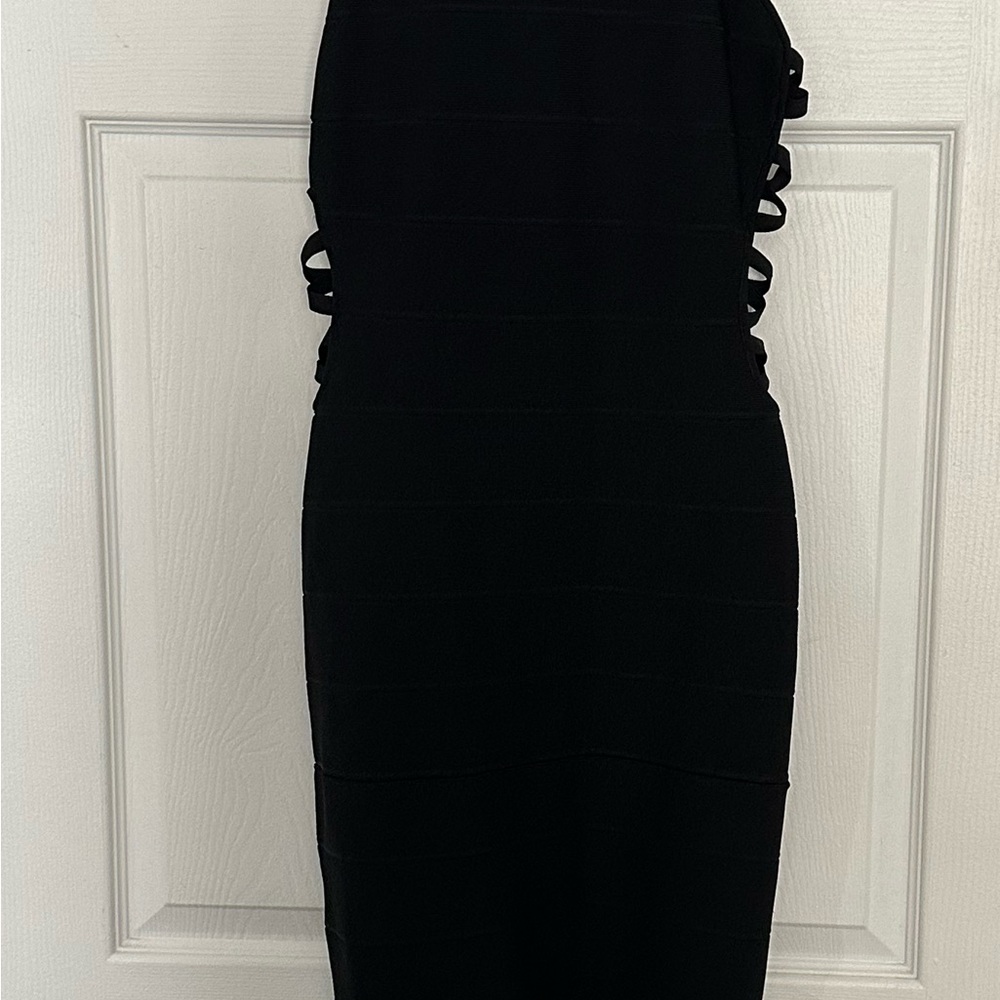 Herve Leger Black Backless Dress